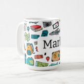 Reisende im Herzen von London Paris Kaffeetasse (Vorderseite Links)