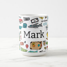 Reisende im Herzen von London Paris Kaffeetasse