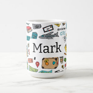 Reisende im Herzen von London Paris Kaffeetasse