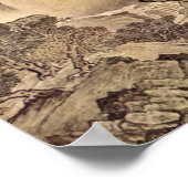 Reisende in den Bergen von Fan Kuan Poster (Ecke)