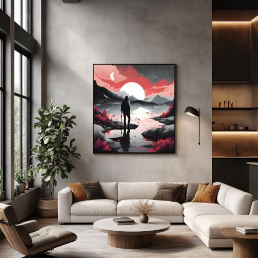 Reisende in der Abenddämmerung Leinwanddruck