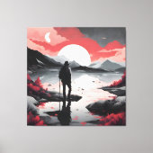 Reisende in der Abenddämmerung Leinwanddruck (Vorderseite)