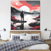 Reisende in der Abenddämmerung Leinwanddruck (Insitu (Schlafzimmer))