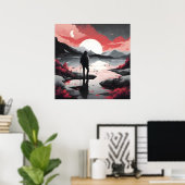 Reisende in der Abenddämmerung Poster (Heimbüro)