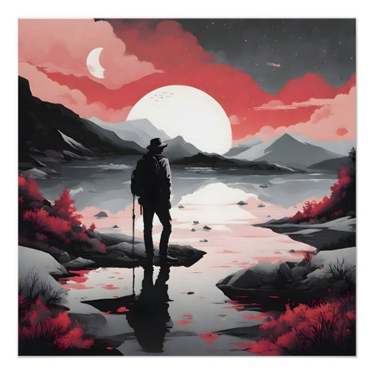 Reisende in der Abenddämmerung Poster (Vorderseite)