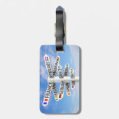 Reisende in Europa Gepäckanhänger (Rückseite vertikal)