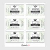 Reisende Karte Bart Oil Label mit Zutaten (Blatt)