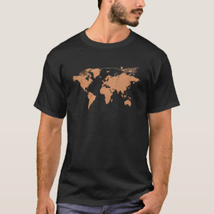 Reisende Kartografie Reisender Land Weltkarte 1 T-Shirt