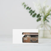 Reisende Katzen-Visitenkarte Visitenkarte (Stehend Vorderseite)