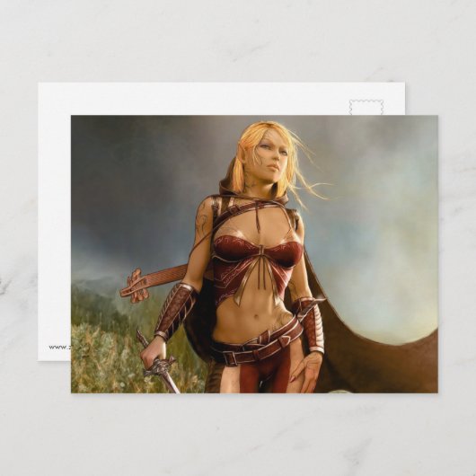 Reisende Kriegerelf Postkarte (Vorne/Hinten)