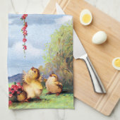 Reisende Küken Küchentuch (Viertel Falte)