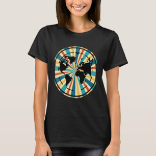 Reisende Länder Reisende Kartografie Retro-Arbeit T-Shirt