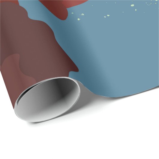 Reisende oder Entdecker mit Rucksack, stehend Geschenkpapier (Rolleneckpunkt)