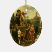 Reisende Schauspieler Keramik Ornament (Rechts)