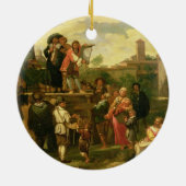 Reisende Schauspieler Keramik Ornament (Hinten)