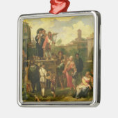 Reisende Schauspieler Silbernes Ornament (Links)