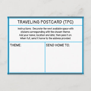 Reisende Sticker-Postkarte Postkarte