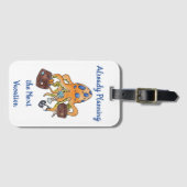 Reisende Strand Handgezeichnet Oktopus Gepäckanhänger (Vorderseite (Horizontal))