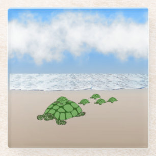 Reisende Terrapin Glasuntersetzer