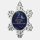 Reisende und Sterne - Schneeflocke Gerahmte Orname Schneeflocken Zinn-Ornament (Rechts)