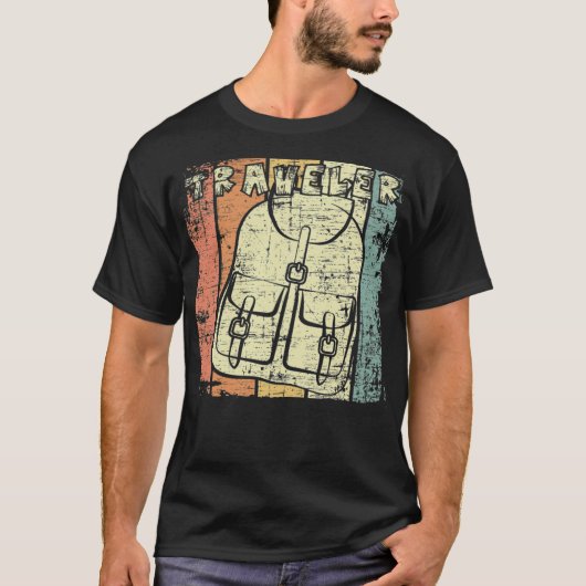 Reisende Vintage Reiserettro verschieden T-Shirt (Vorderseite)