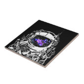 Reisender Astronaut Lila Galaxy-Nebel Fliese (Seite)