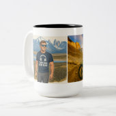 Reisender EDM-Mann Zweifarbige Tasse (Vorderseite Links)