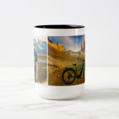 Reisender EDM-Mann Zweifarbige Tasse (Mittel)
