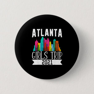 Reisender Flug Urlaub Atlanta Mädchen Reise Wasser Button