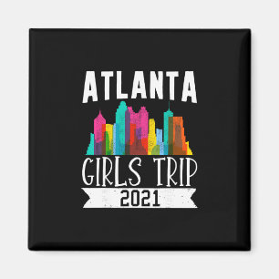 Reisender Flug Urlaub Atlanta Mädchen Reise Wasser Magnet