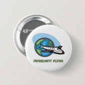 Reisender: Häufiges Flyerpassagierflugzeug Button (Vorne & Hinten)