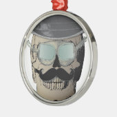 Reisender Herr-Bones Steam Punk Time Silbernes Ornament (Links)