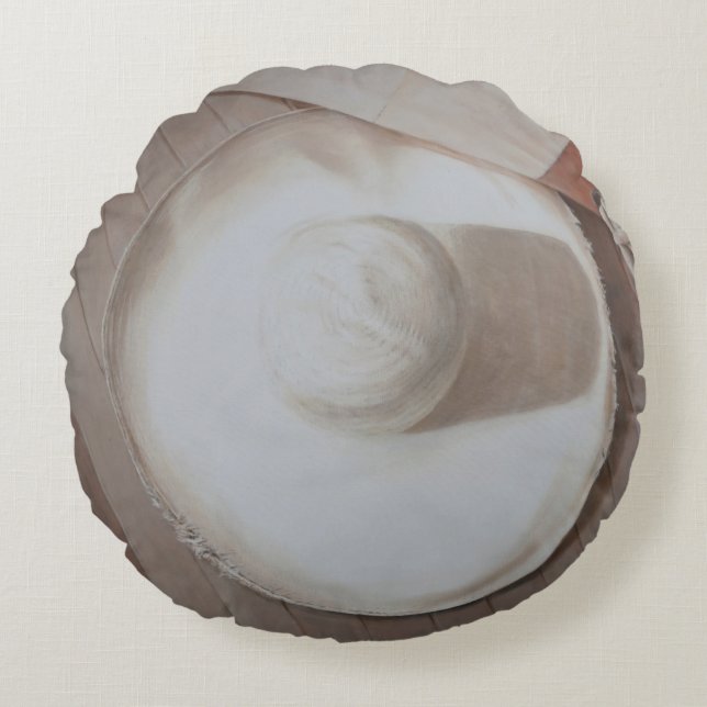 Reisender Hut 2012 Rundes Kissen (Vorderseite)