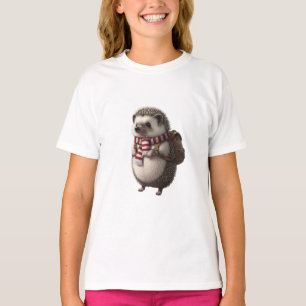 Reisender Igel-Rucksack-Schal Kinder T-Shirt