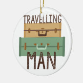 Reisender Mann Keramik Ornament (Links)