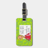 Reisendes Diva-Gepäckanhängergrün Gepäckanhänger (Vorderseite vertikal)