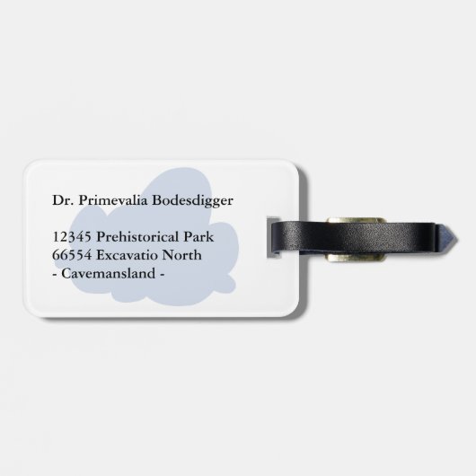 reisendes pterosaur gepäckanhänger (Rückseite horizontal)