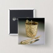 Reisendes Set eines Messers, der Gabel, des Button (Vorne & Hinten)