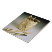 Reisendes Set eines Messers, der Gabel, des Fliese (Seite)