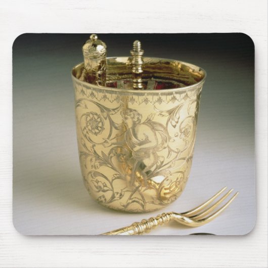 Reisendes Set eines Messers, der Gabel, des Mousepad (Vorne)