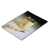 Reisendes Set eines Messers, der Gabel, des Notizblock (Linke Seite)