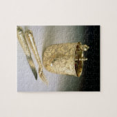 Reisendes Set eines Messers, der Gabel, des Puzzle (Horizontal)