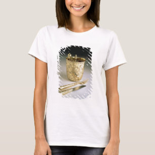 Reisendes Set eines Messers, der Gabel, des T-Shirt