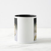 Reisendes Set eines Messers, der Gabel, des Tasse (Zentrum)