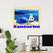 Reisenposter Santorini Greese Poster (Heimbüro)