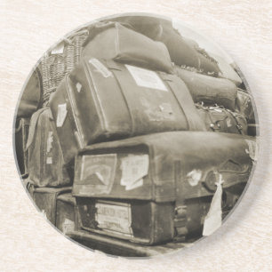 REISENSPIELTEAMSTER WAGON SUITCASE DER 1890er Jahr Getränkeuntersetzer