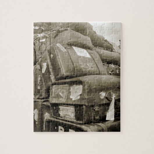 REISENSPIELTEAMSTER WAGON SUITCASE DER 1890er Jahr Puzzle (Vertikal)