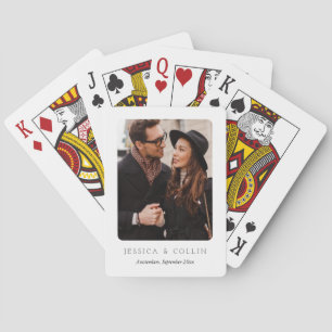 Reisepaar personalisiertes Foto Name Spielkarten