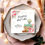 Reisepapier Napkin Brautparty Miss an Mrs. Serviette<br><div class="desc">Diese fantastischen Papierservietten sind eine tolle Ergänzung zu Ihrem Party! Frau Theme.</div>