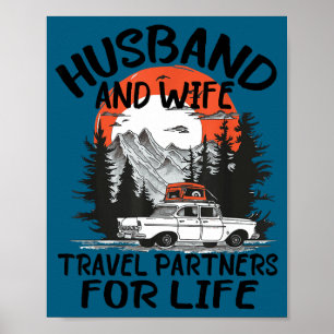 Reisepartner Ehemann Ehefrau zur Illustration Poster